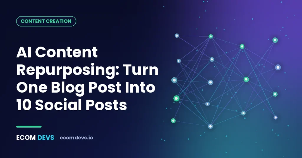 AI content repurposing for social media turning one blog post into ten posts